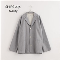 SHIPS any&cozy: リラックスウェアシャツジャケット　グレー　M